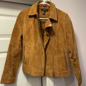 Suede brown shirt jacket